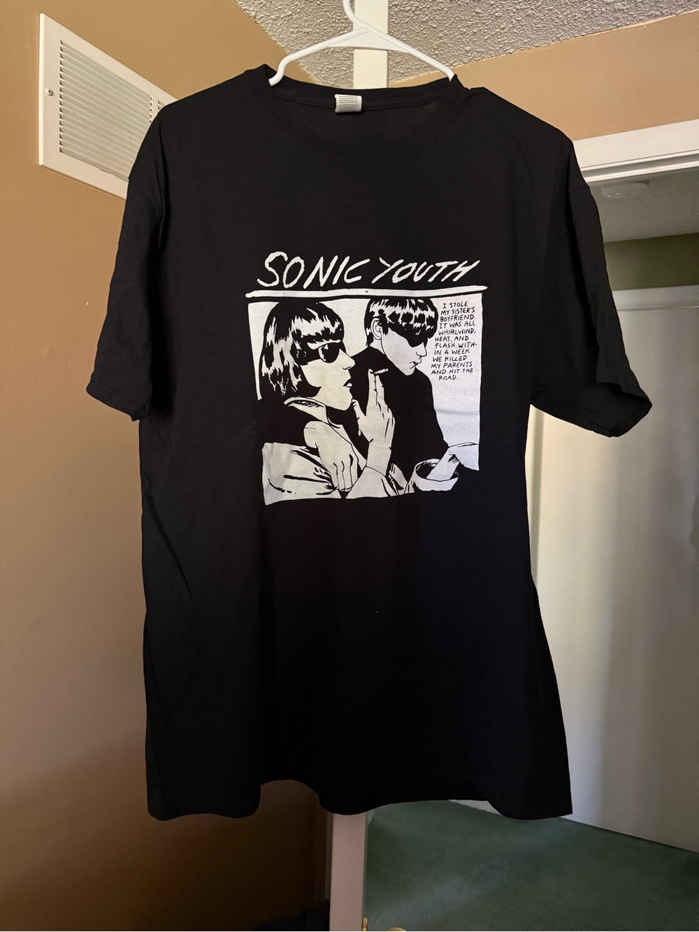 Sonic Youth Goo Album Artwork T-Shirt Black & White